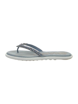 Chanel 2020 Interlocking CC Logo Flip Flops
