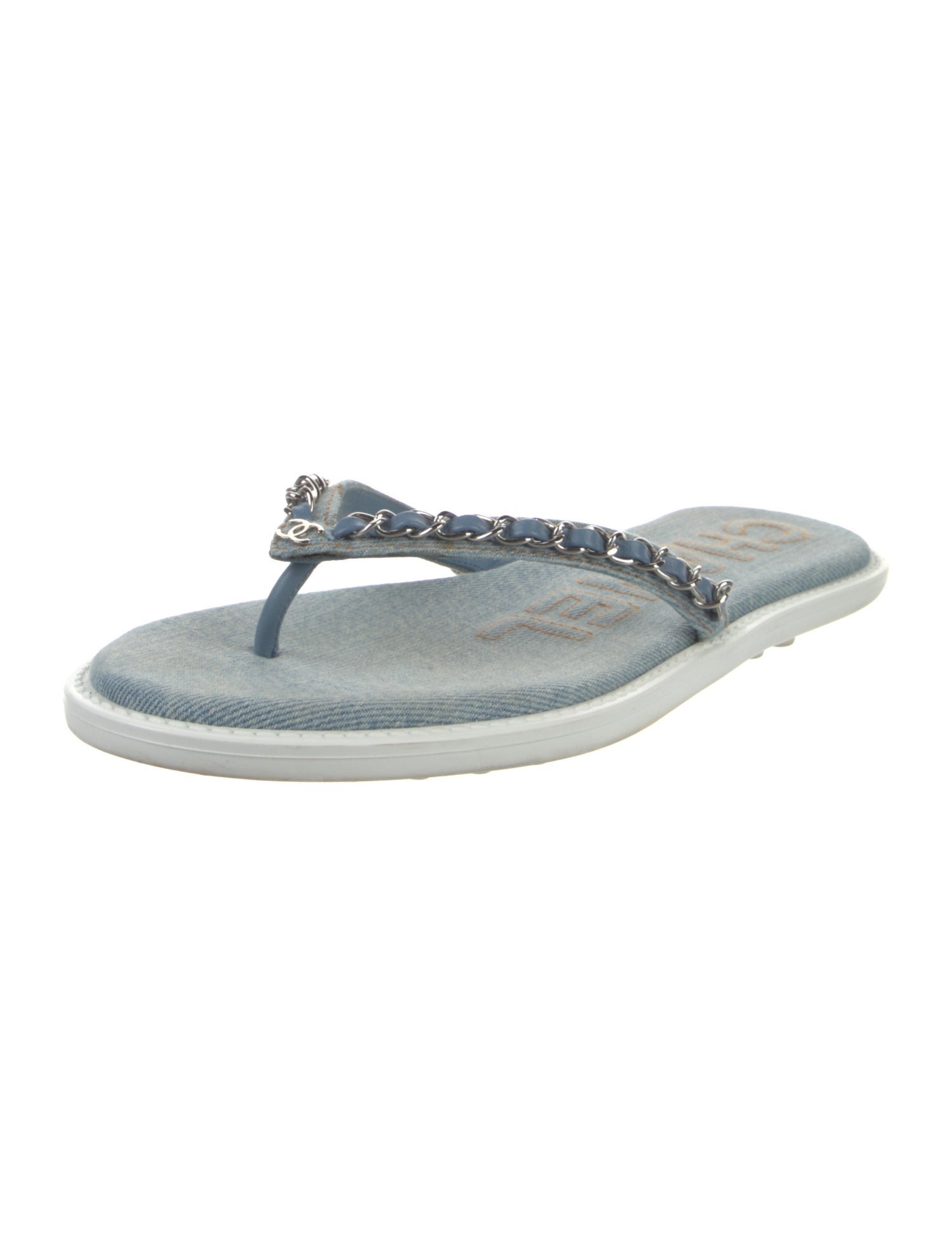 Chanel 2020 Interlocking CC Logo Flip Flops