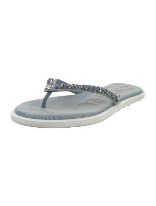 Chanel 2020 Interlocking CC Logo Flip Flops