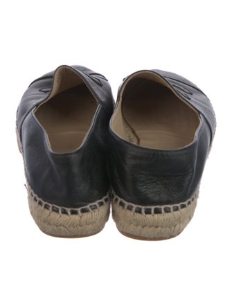 Chanel Interlocking CC Logo Lambskin Espadrilles