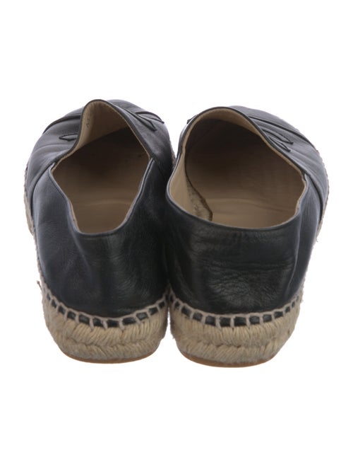Chanel Interlocking CC Logo Lambskin Espadrilles