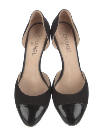 Chanel Interlocking CC Logo Canvas D'Orsay Pumps