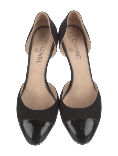 Chanel Interlocking CC Logo Canvas D'Orsay Pumps