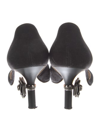 Chanel Interlocking CC Logo Canvas D'Orsay Pumps