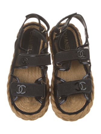 Chanel Interlocking CC Logo Mesh Slides