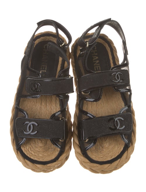 Chanel Interlocking CC Logo Mesh Slides