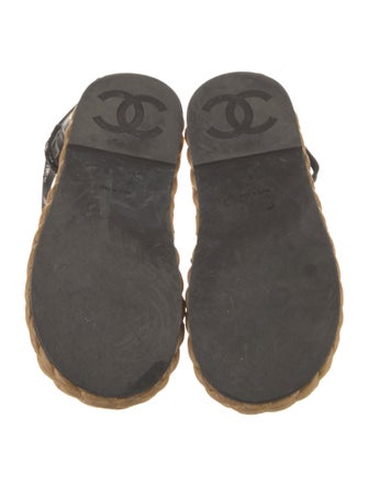 Chanel Interlocking CC Logo Mesh Slides