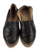Chanel Interlocking CC Logo Leather Espadrilles