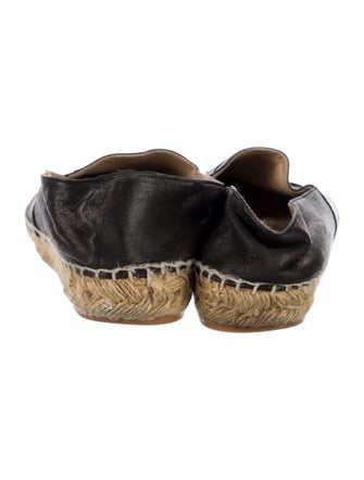 Chanel Interlocking CC Logo Leather Espadrilles