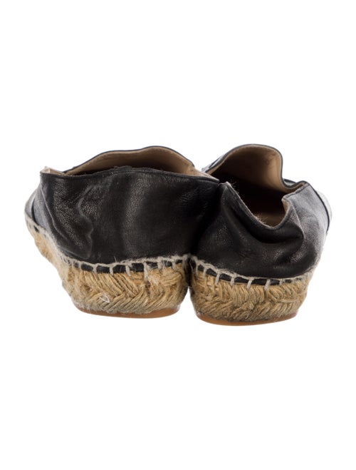 Chanel Interlocking CC Logo Leather Espadrilles