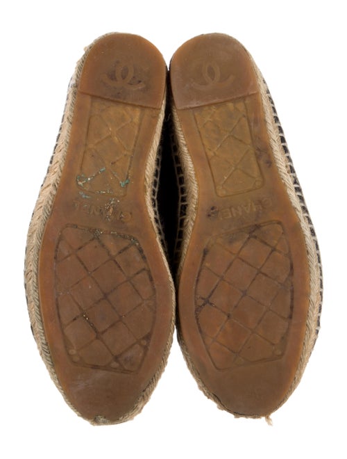 Chanel Interlocking CC Logo Leather Espadrilles