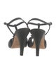 Chanel Interlocking CC Logo Satin T-Strap Sandals