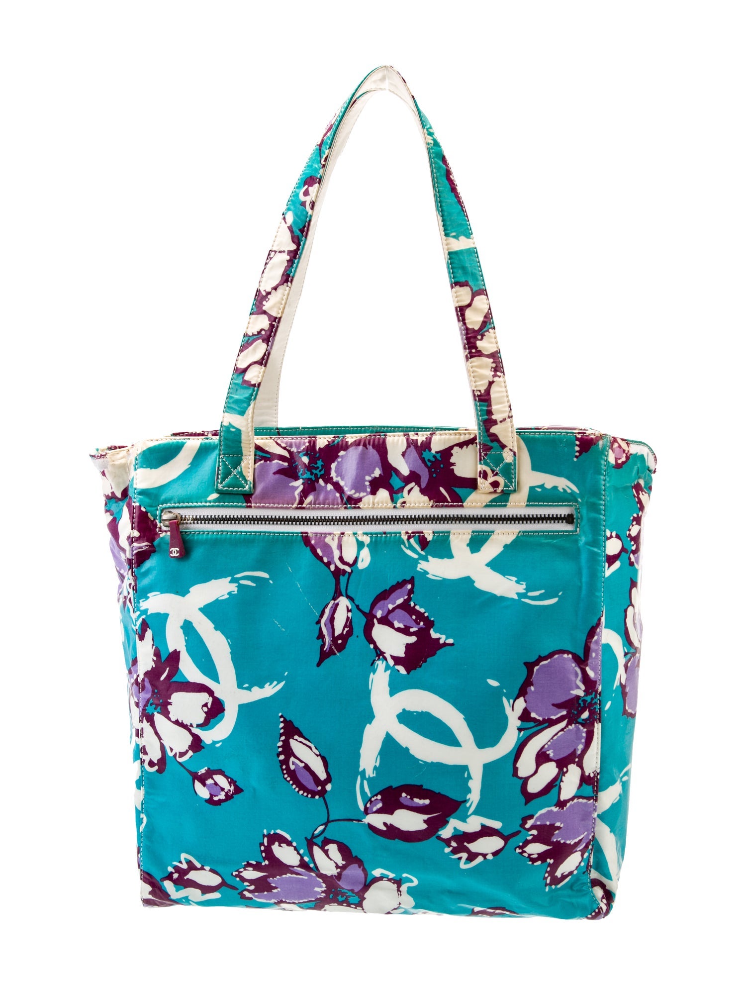 Chanel Vinyl Floral CC Tote