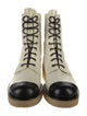 Chanel 2022 Interlocking CC Logo Combat Boots
