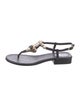 Chanel 2023 Interlocking CC Logo T-Strap Sandals