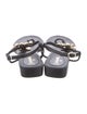 Chanel 2023 Interlocking CC Logo T-Strap Sandals