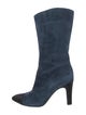 Chanel Interlocking CC Logo Suede Boots