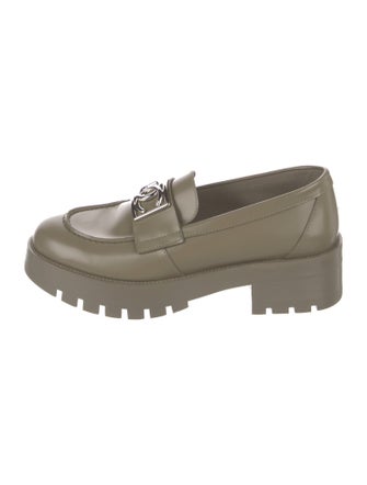 Chanel Interlocking CC Logo Patent Leather Loafers