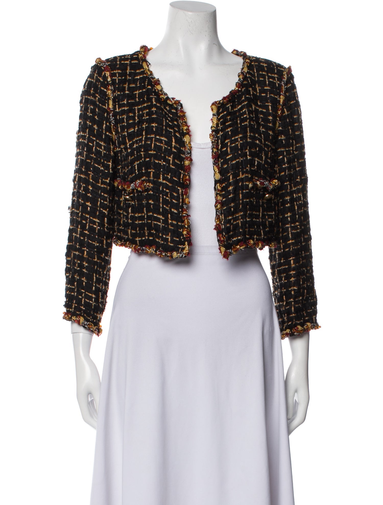 Chanel 2011 Tweed Pattern Evening Jacket