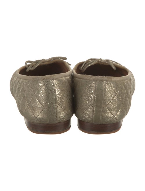 Chanel Interlocking CC Logo Suede Ballet Flats