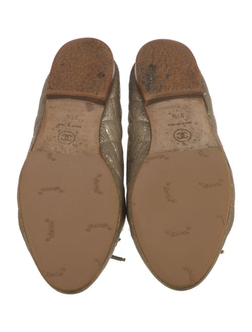 Chanel Interlocking CC Logo Suede Ballet Flats