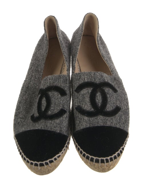 Chanel Interlocking CC Logo Wool Espadrilles