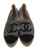 Chanel Interlocking CC Logo Wool Espadrilles