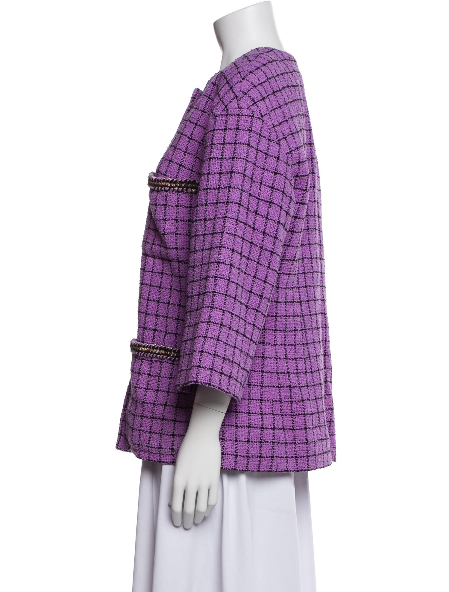 Chanel 2022 Plaid Print Jacket