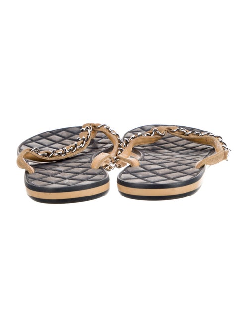 Chanel 2015 Interlocking CC Logo Flip Flops