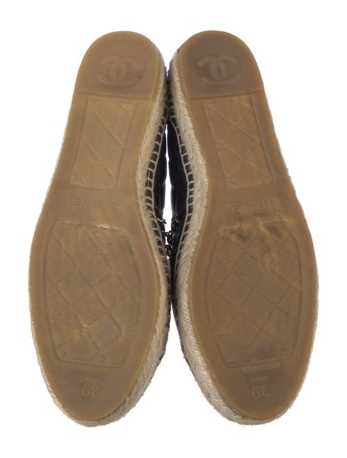 Chanel Interlocking CC Logo Leather Espadrilles
