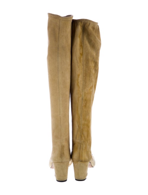 Chanel Interlocking CC Logo Suede Boots