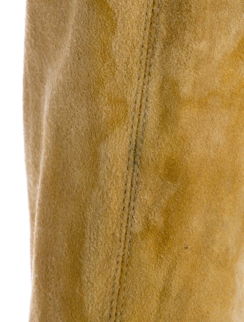 Chanel Interlocking CC Logo Suede Boots