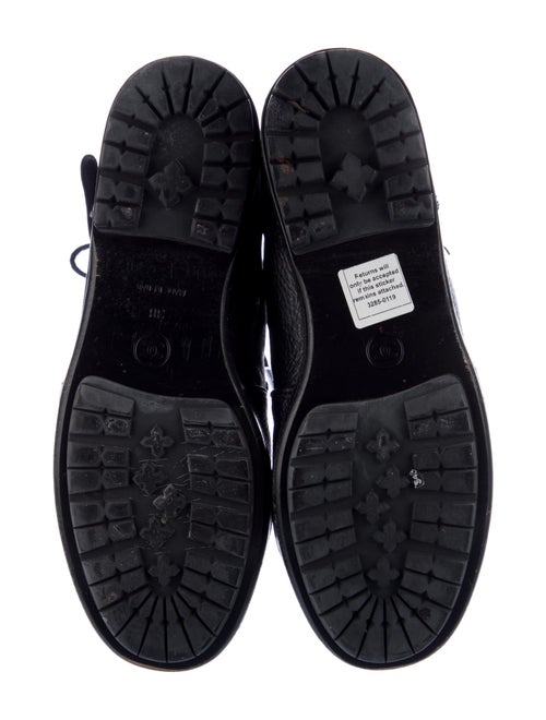 Chanel Interlocking CC Logo Leather Lace-Up Boots