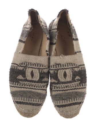 Chanel Interlocking CC Logo Canvas Espadrilles