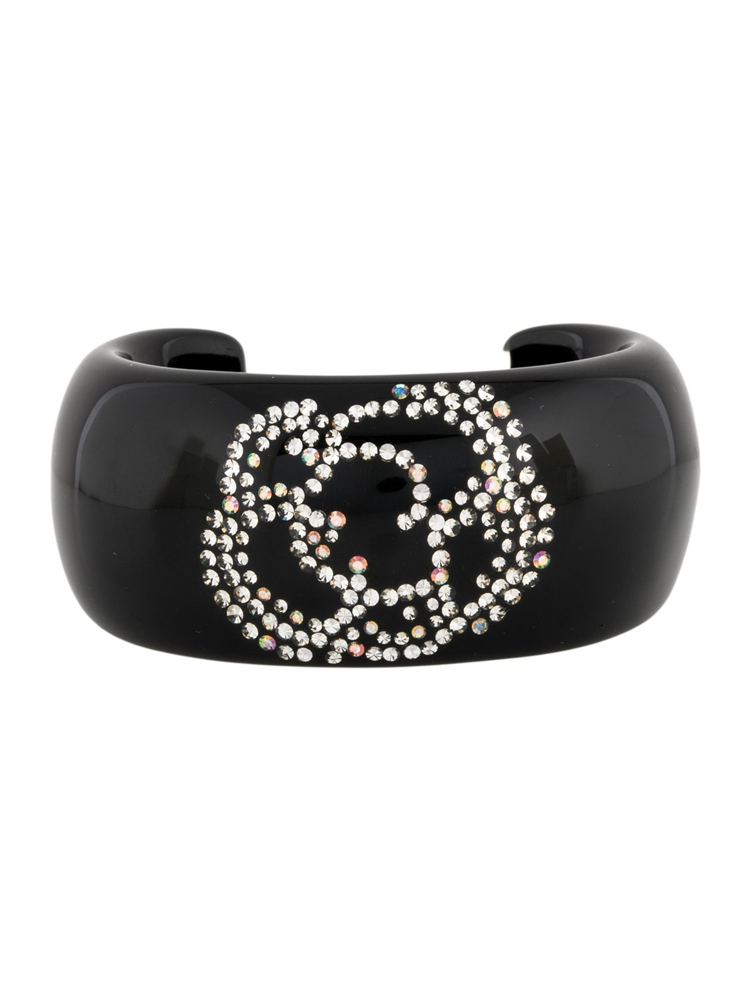 Chanel Vintage Strass & Resin CC Cuff Bracelet