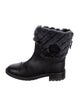 Chanel Interlocking CC Logo Leather Boots