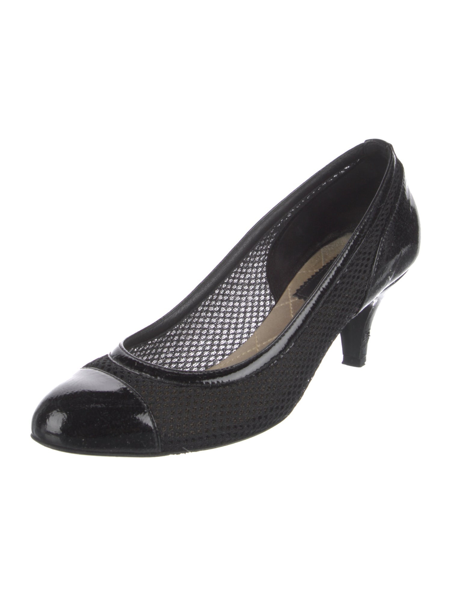Chanel Interlocking CC Logo Mesh Pumps