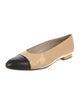 Chanel Interlocking CC Logo Leather Ballet Flats