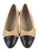 Chanel Interlocking CC Logo Leather Ballet Flats