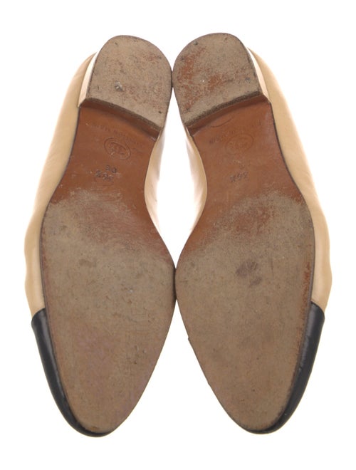 Chanel Interlocking CC Logo Leather Ballet Flats