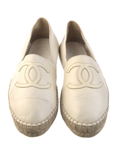 Chanel Interlocking CC Logo Lambskin Espadrilles