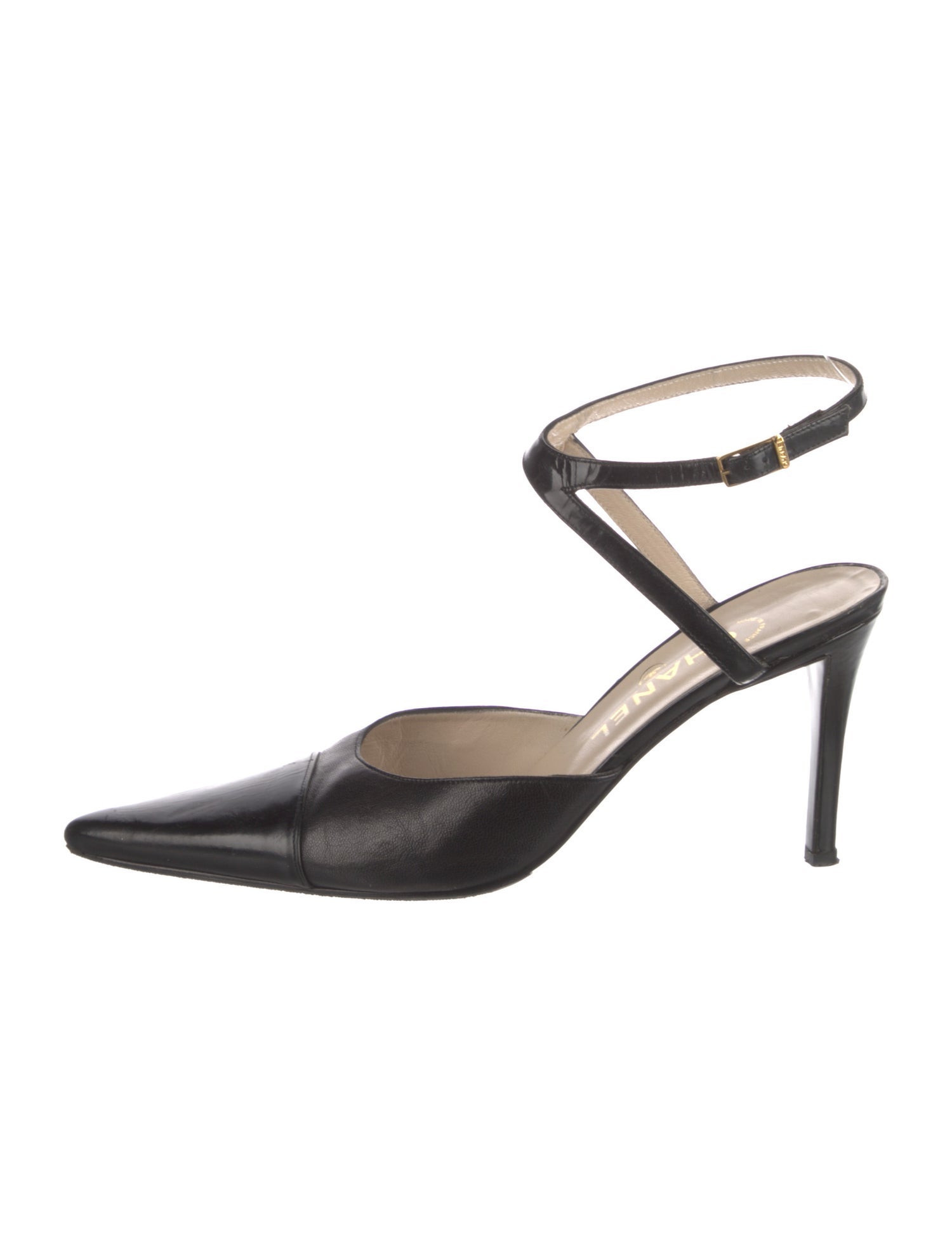 Chanel Vintage Leather Slingback Pumps