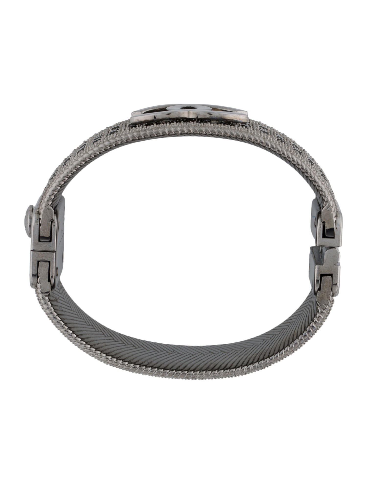 Chanel Strass CC Hinged Bangle