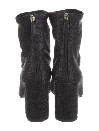 Chanel Interlocking CC Logo Glitter Sock Boots