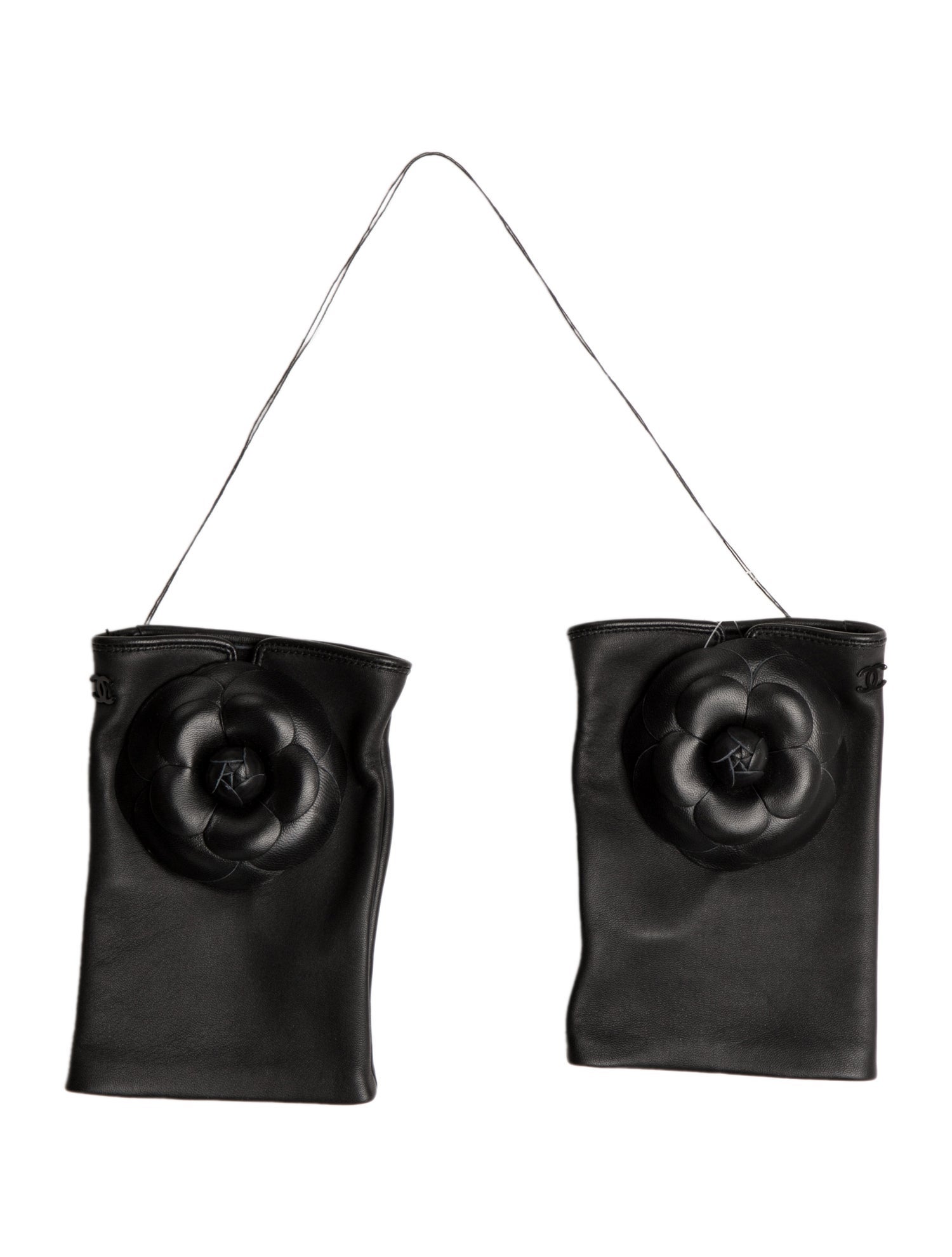 Chanel CC Camellia Fingerless Gloves