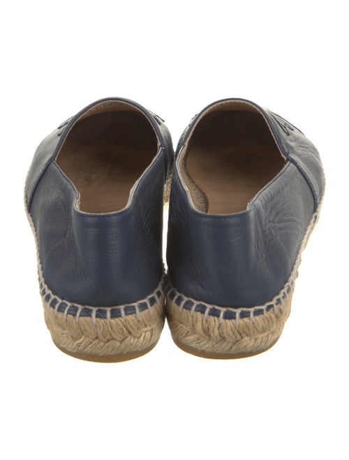 Chanel Interlocking CC Logo Leather Espadrilles