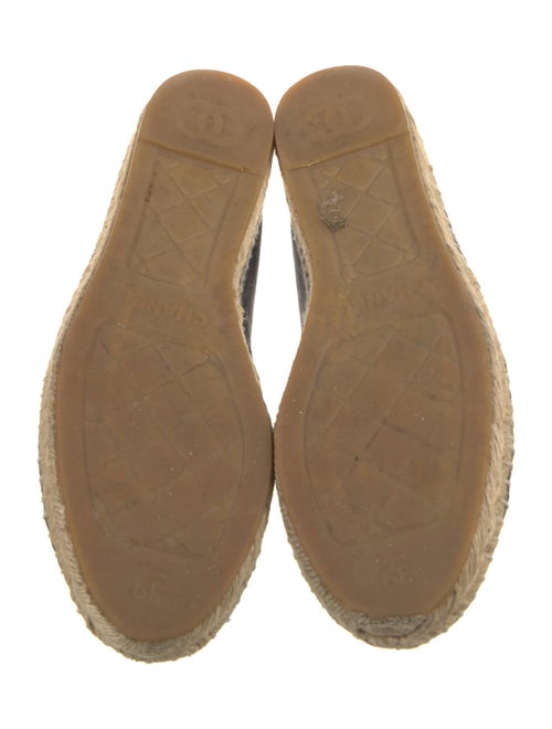 Chanel Interlocking CC Logo Leather Espadrilles