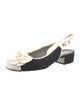 Chanel Interlocking CC Logo Denim Slingback Flats