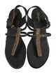 Chanel 2010's Interlocking CC Logo T-Strap Sandals