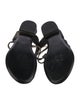 Chanel 2010's Interlocking CC Logo T-Strap Sandals